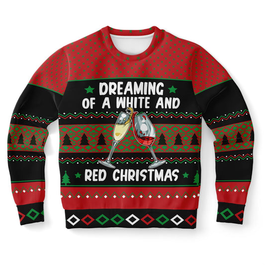 White and Red Christmas Ugly Christmas Sweatshirt