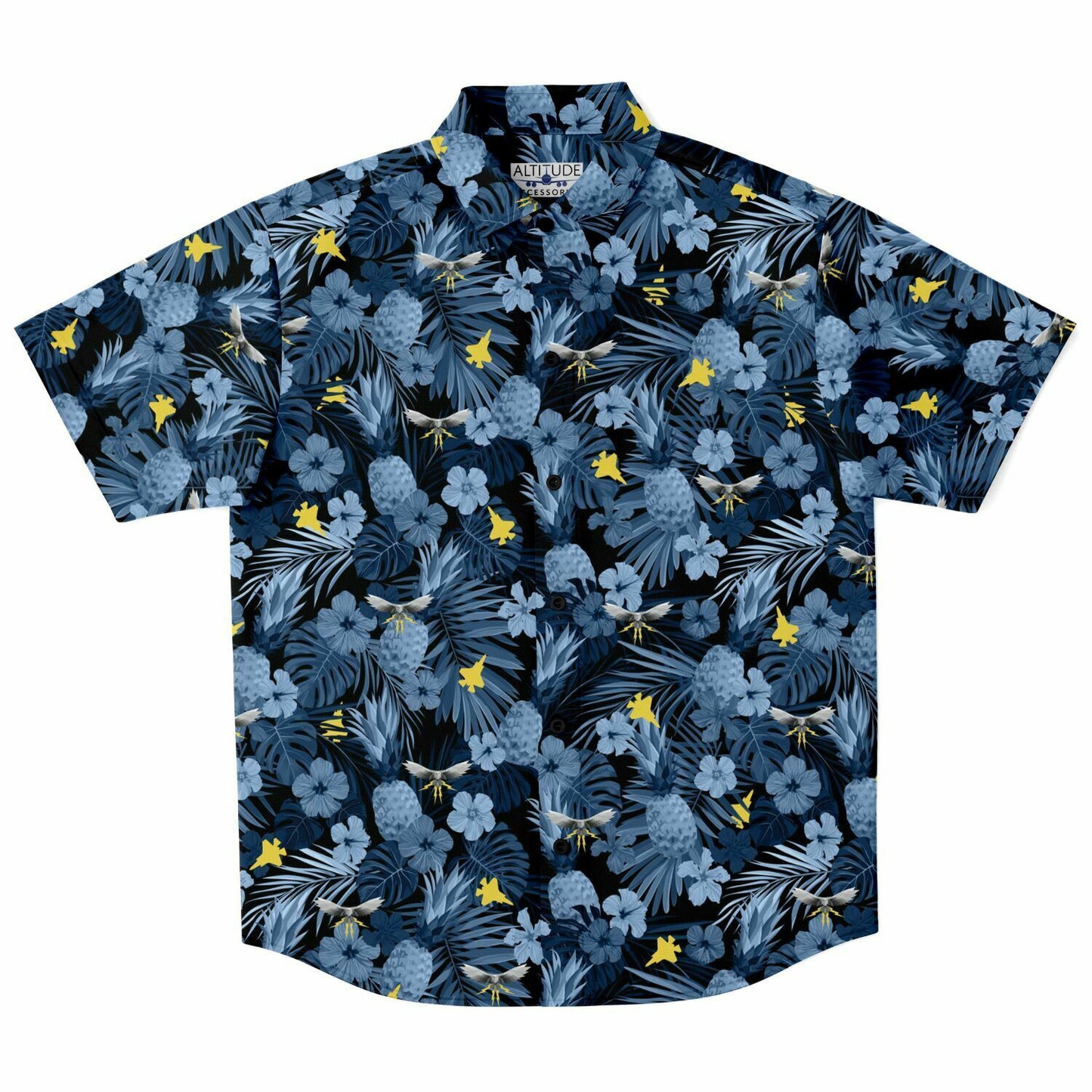 VMFAT-502 Mens 'Hawaiian Print' Button Down Shirt