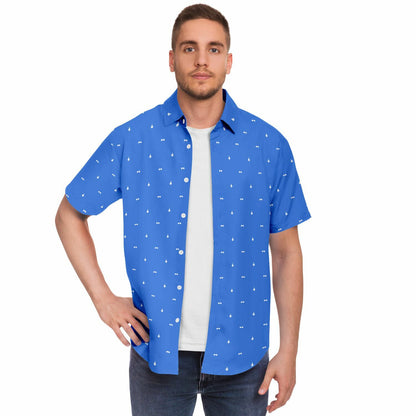 F-35B and glasses stroked. Short Sleeve Button Down Shirt - AOP