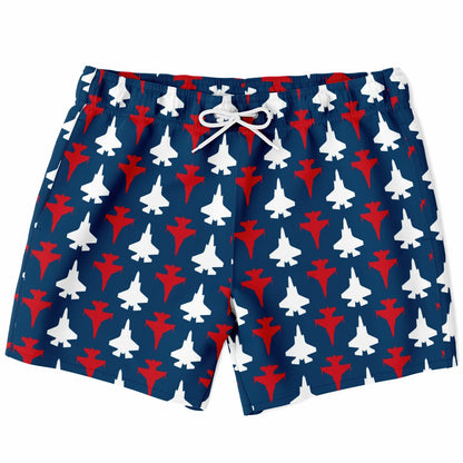 F-16 and F-35B Mens Swim Trunks