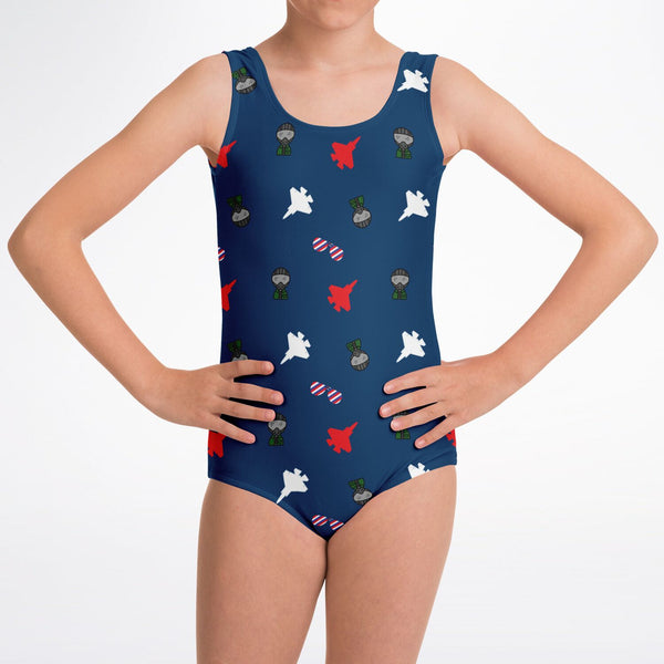Diandra Vantrease SmallF-35C  lil fighter girls swimsuit Kids One-Piece Swimsuit -