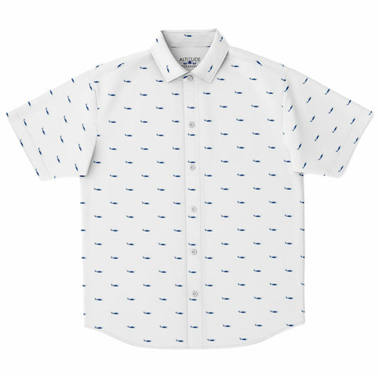 CH-53E #63 and white Short Sleeve Button Down Shirt - AOP