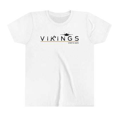 VMFA-225 White VIKINGS Youth Short Sleeve Tee