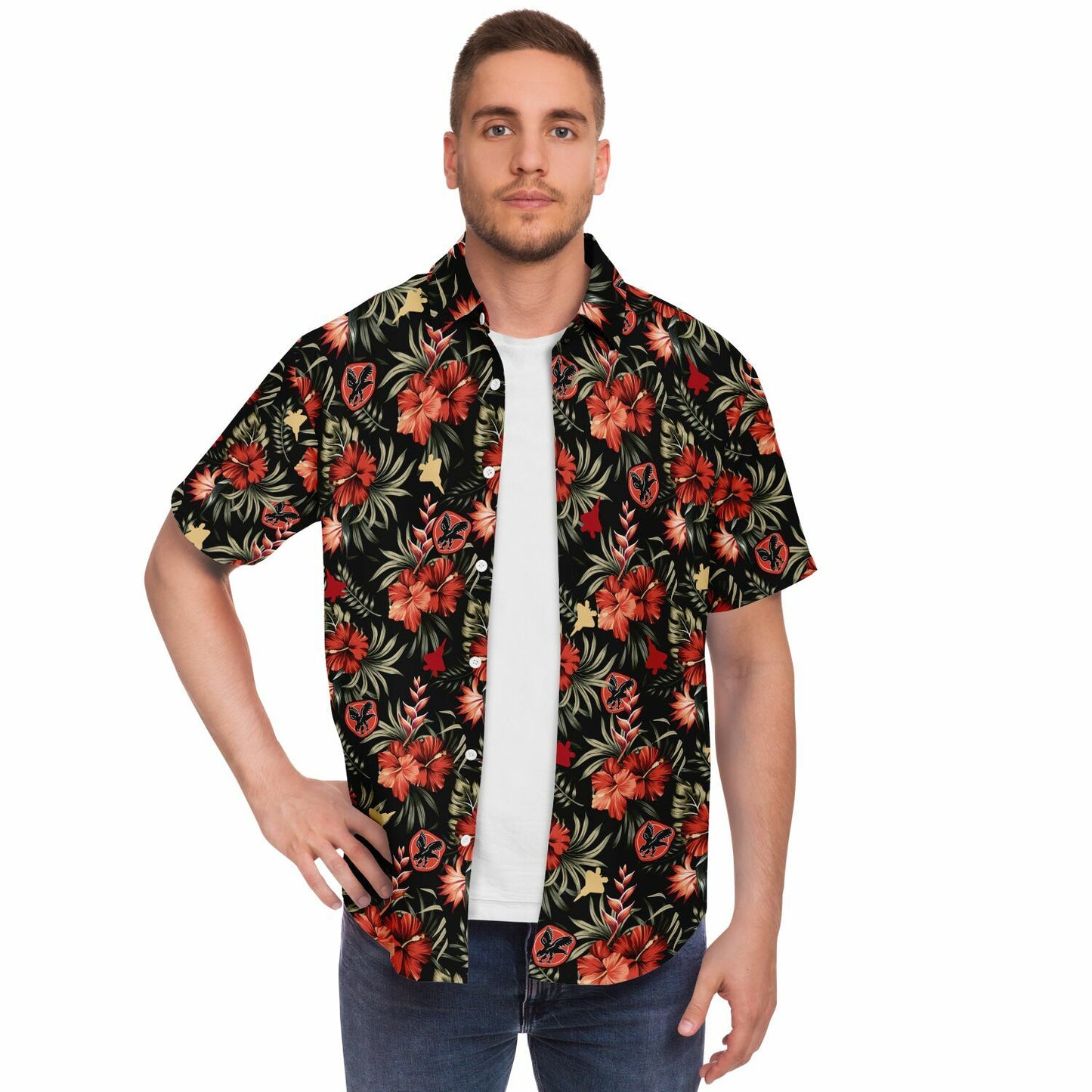 27th 41 Example no order Short Sleeve Button Down Shirt - AOP