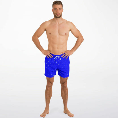 F-18 cd #14 and white Swim Trunks Men - AOP