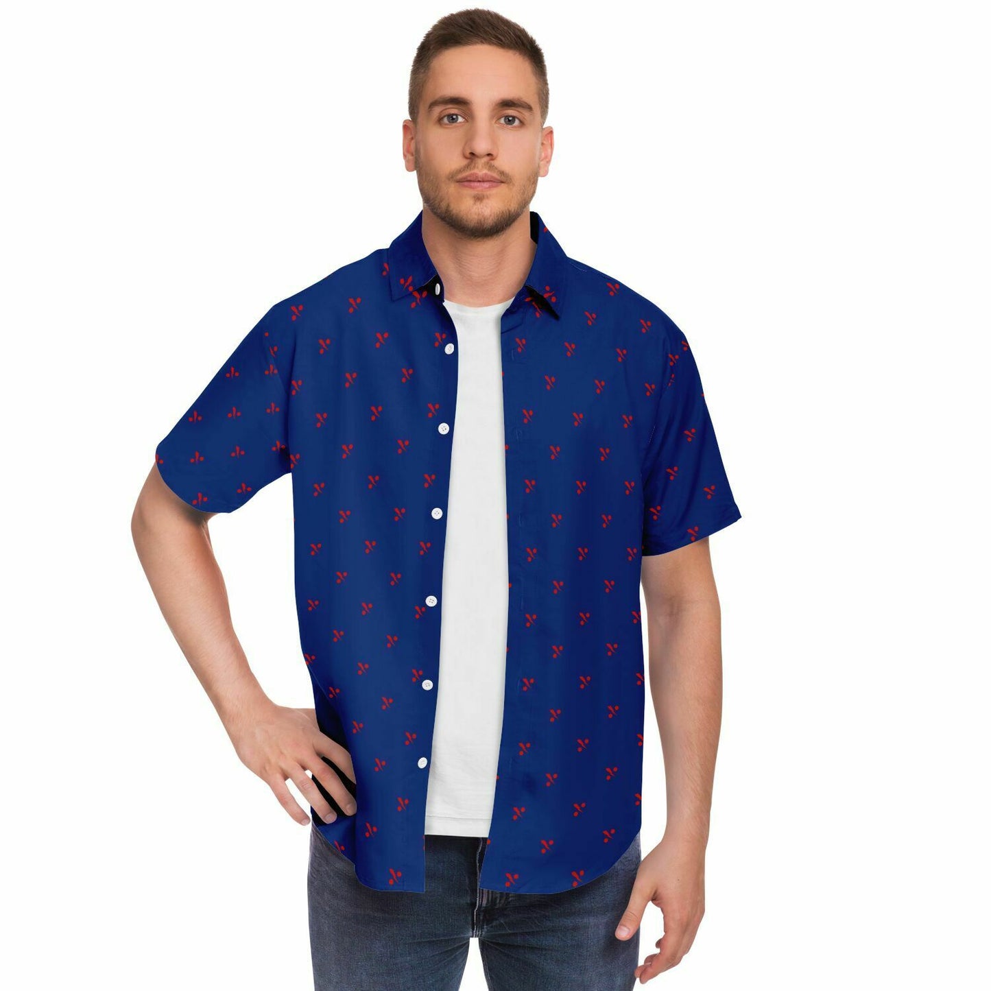 VFA-11 'The Red Rippers' Bolt and Balls Short Sleeve Button Down Shirt