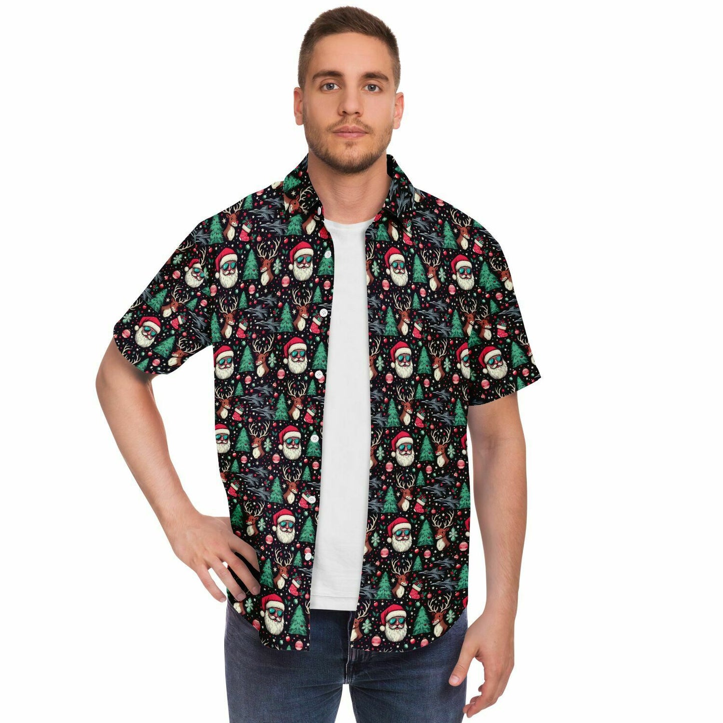 F-16 2023 Abbie Brom XL Short Sleeve Button Down Shirt - AOP