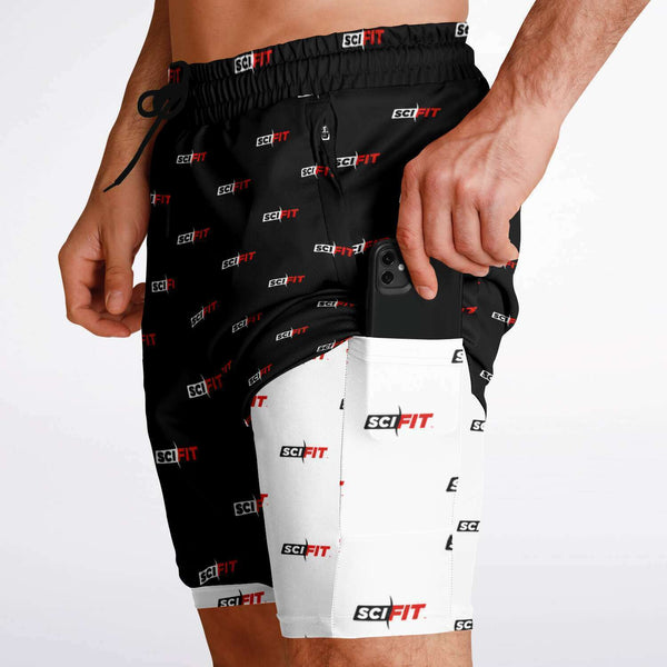 SCI-FIT Play  no order Men's 2-in-1 Shorts - AOP