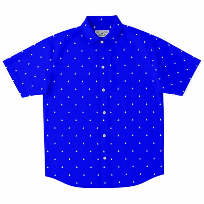 F-14 (2Plane) #14 and white Short Sleeve Button Down Shirt