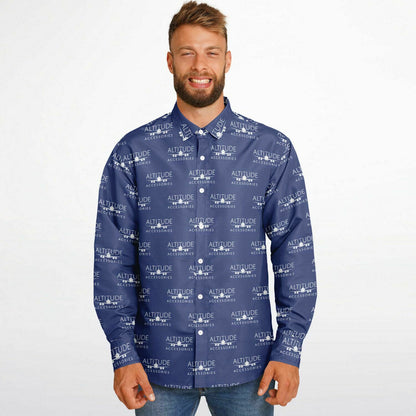 Mens Long Sleeve Button Down Shirt - AOP