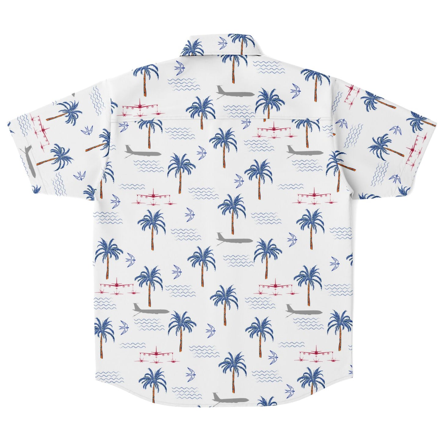 Metrea | CASS White Hawaiian Original Button Down Shirt featuring the NEW logo