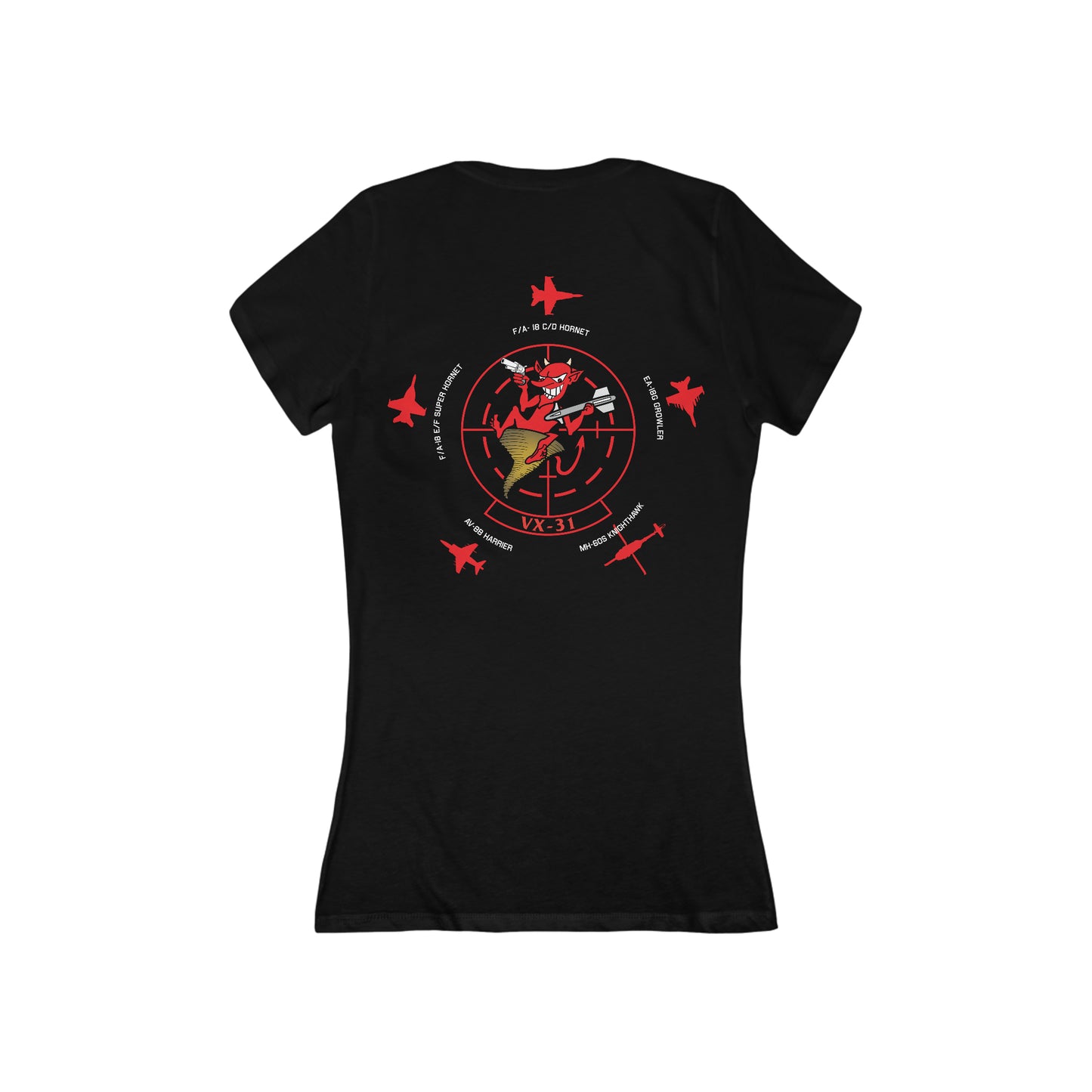 VX-31 5 Plane Women's Jersey Short Sleeve Deep V-Neck Tee