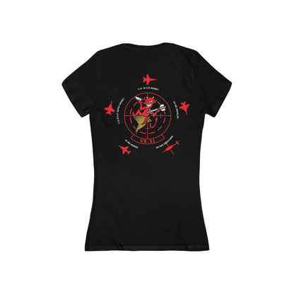 VX-31 5 Plane Women's Jersey Short Sleeve Deep V-Neck Tee