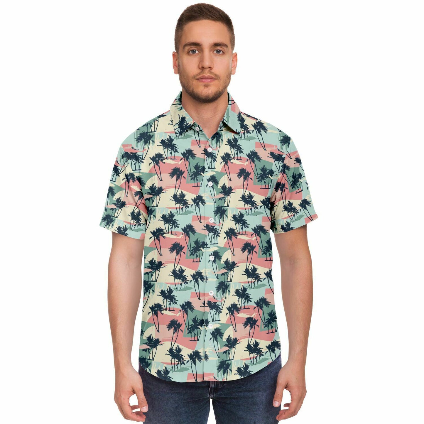 Brittnee Hanifin medium CH-53E Retro Hawaiian Short Sleeve Button Down Shirt