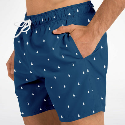 F-22 Mens Swim Trunks (Navy Blue)