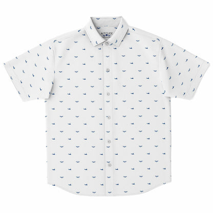 Osprey white and #63 Short Sleeve Button Down Shirt - AOP