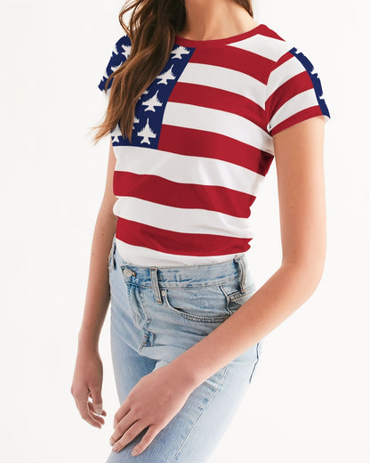 Growler American Flag Women's All-Over Print Tee