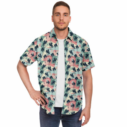 C-130 Retro Old School Short Sleeve Button Down Shirt