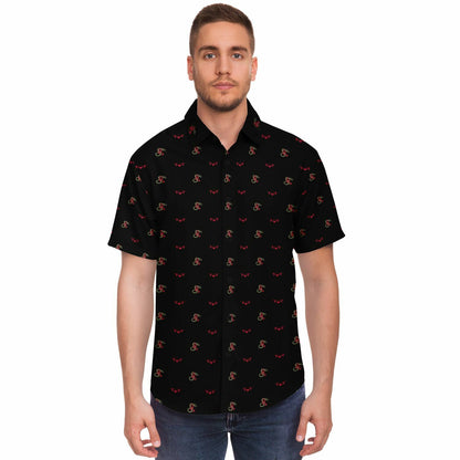 VMM-265 Black Mens Short Sleeve Button Down Shirt