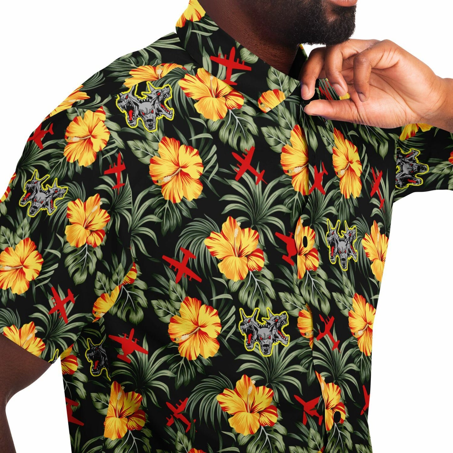 VX-30 TEST NO Order Short Sleeve Button Down Shirt - AOP