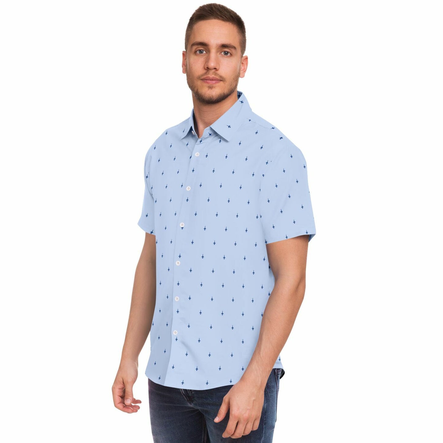 F-5 Tiger #63 planes and #23 Short Sleeve Button Down Shirt - AOP