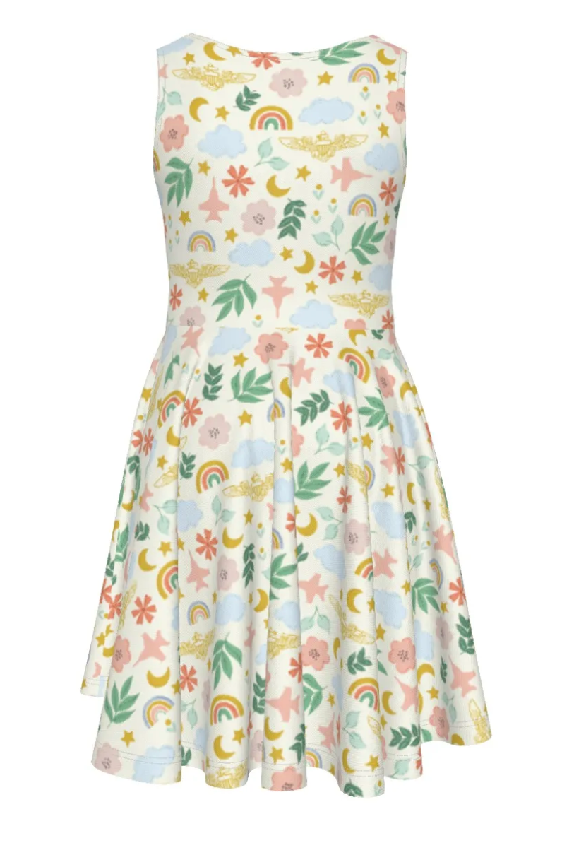 Girly Aviation Toddler/Girls Dress (Any Aircraft. Choose Wing Type)