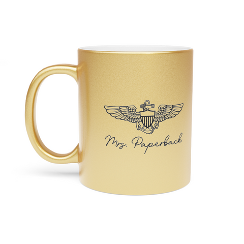 Gold Custom Name & Logo & Wings Mug