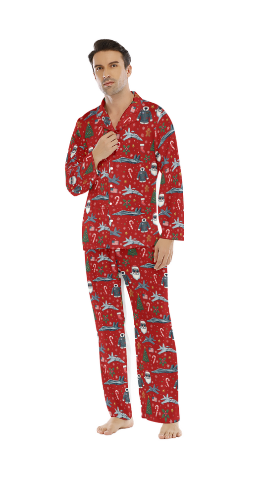 Mens Lapel Christmas Pajamas