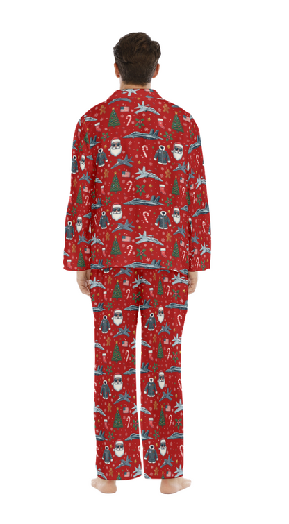 Mens Lapel Christmas Pajamas