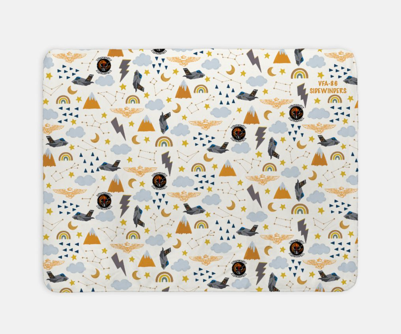 VFA-86 LOGO Sherpa Baby Blanket