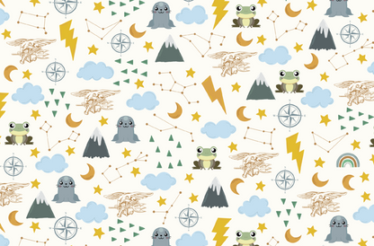 Baby SEAL Sherpa Blanket - Boy Pattern - 30" x 40"