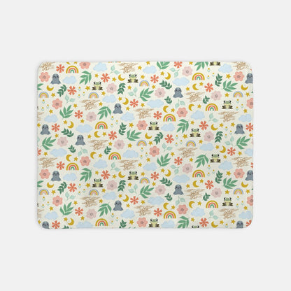 Baby SEAL Sherpa Blanket - Girl Pattern - 30" x 40"