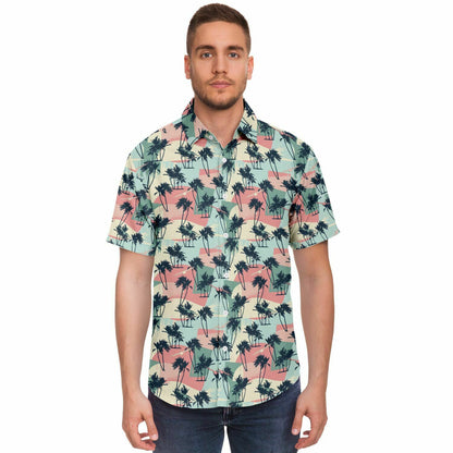 KC-130 J Retro Hawaiian Short Sleeve Button Down Shirt - good