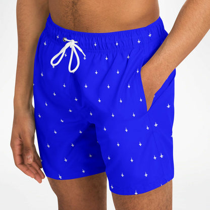 F-18 cd #14 and white Swim Trunks Men - AOP