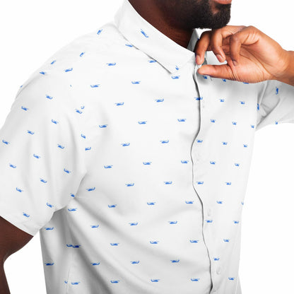 MH-60S #13 and white Short Sleeve Button Down Shirt - AOP