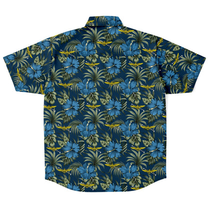 Tailhook 2024 PILOT Blue Flowers Hawaiian Short Sleeve Button Down Shirt