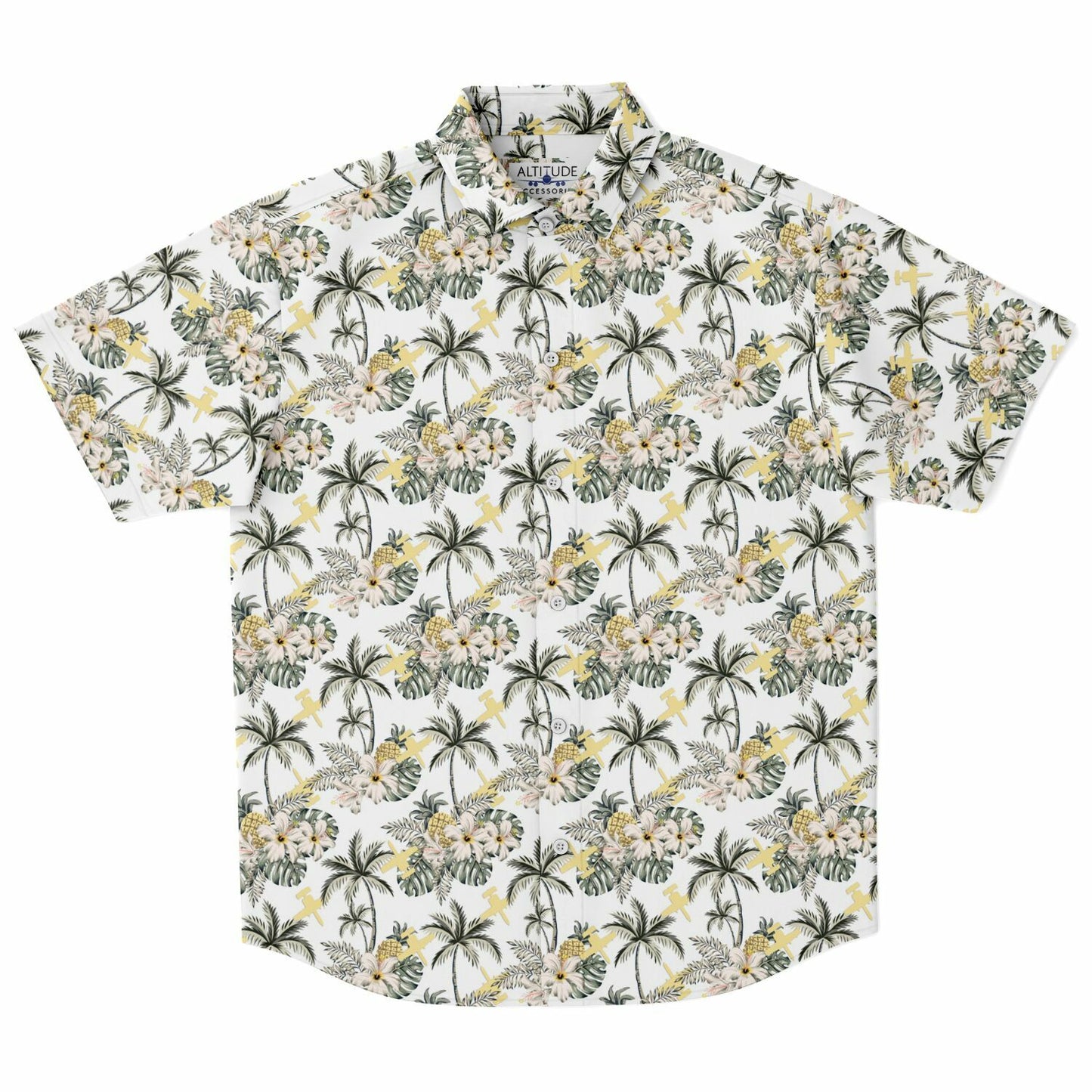 A-10 Classy Hawaiian Short Sleeve Button Down Shirt - AOP