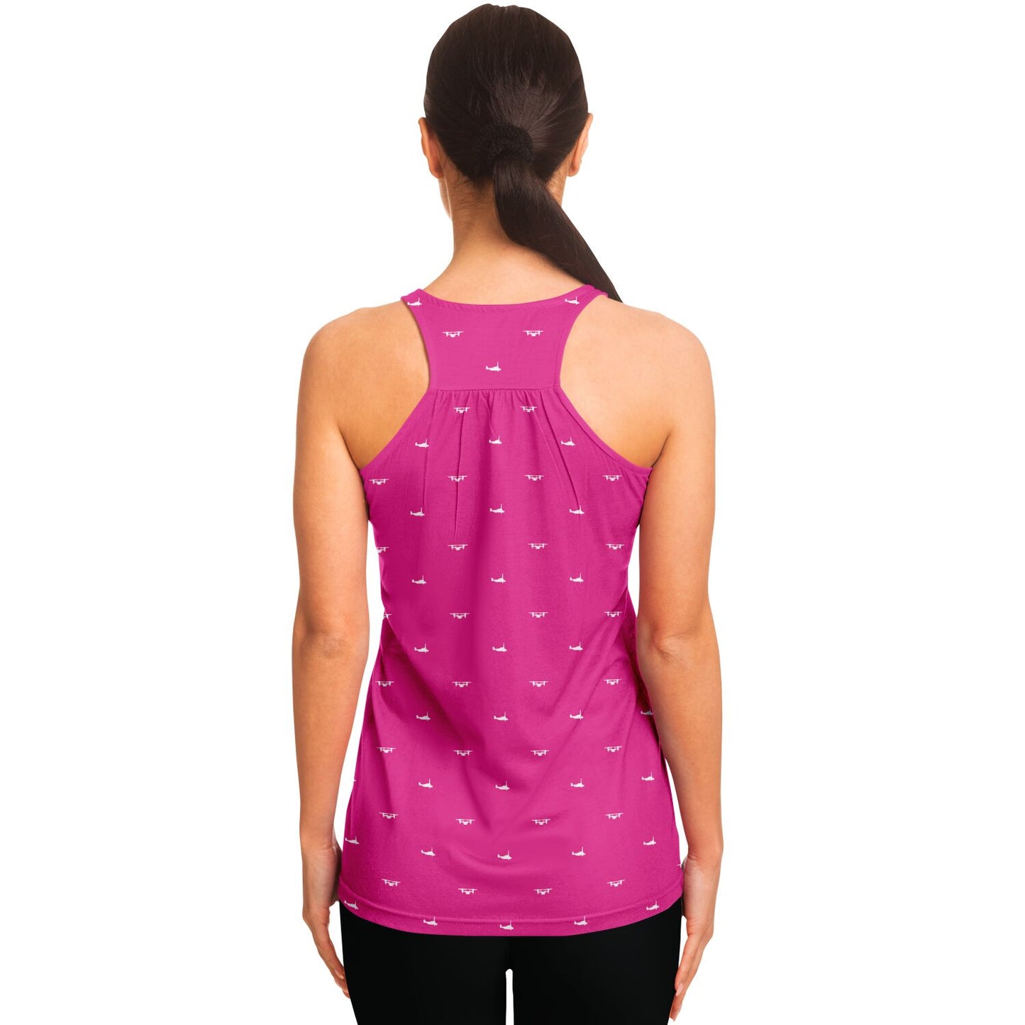 Brenda Baird Medium Osprey #16 altered Flowy Racerback Tank Top - AOP