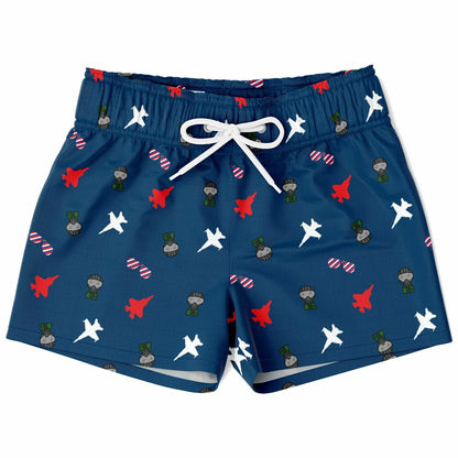 F-35B and F-18C Lil Aviator boys Swim Trunks - AOP