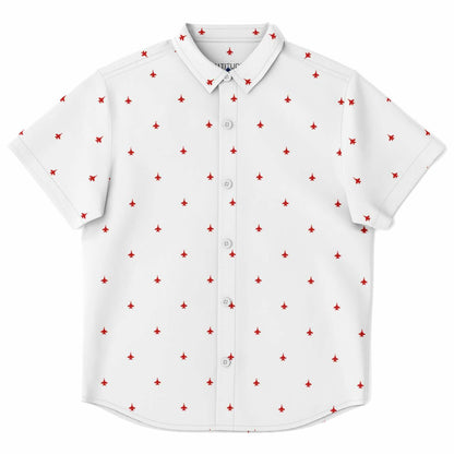 Growler Kids/Youth #48 planes Short Sleeve Button Down Shirt