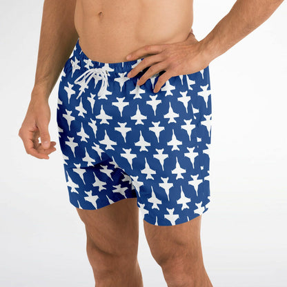 F-18 #63 and white NEW Bold Swim Trunks Men - AOP