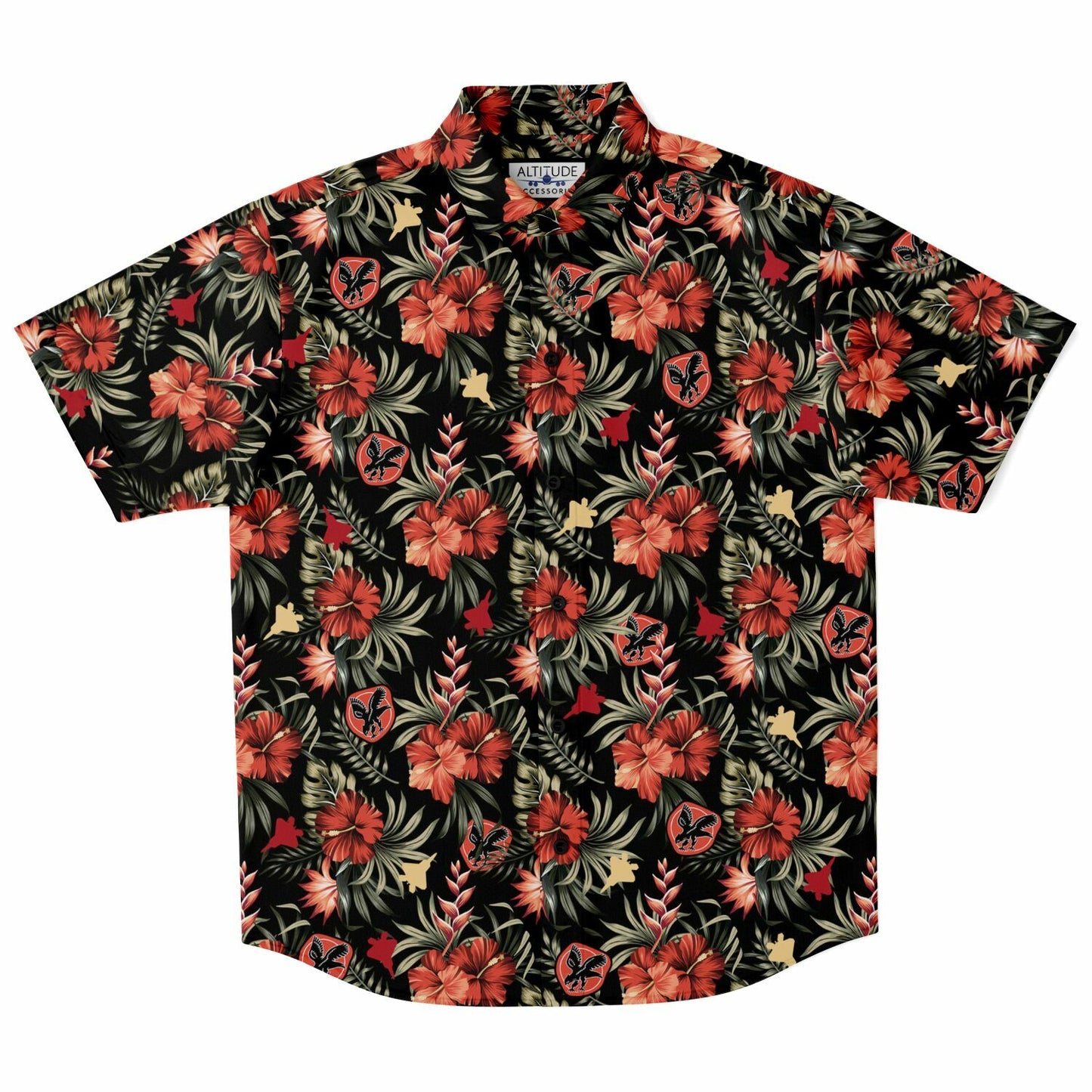 27th Fighter Squadron MUTED Short Sleeve Button Down Shirt - AOP