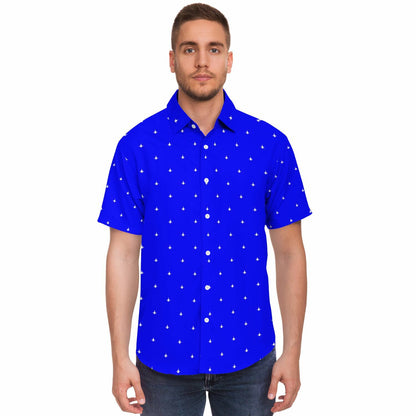 F-14 #14 and white Short Sleeve Button Down Shirt