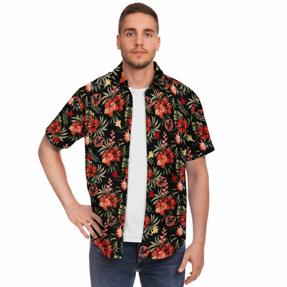 27th Fighter Squadron MUTED Short Sleeve Button Down Shirt - AOP