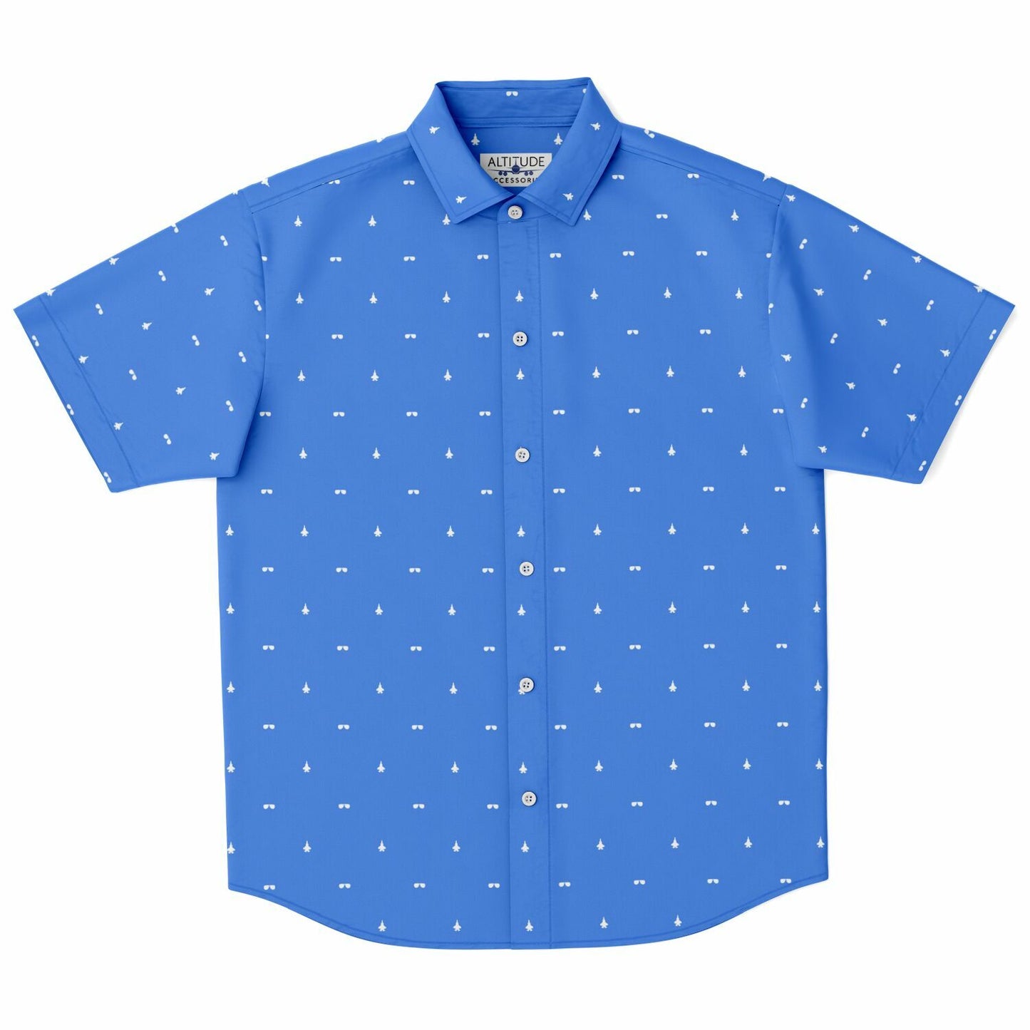 F-35B and glasses stroked. Short Sleeve Button Down Shirt - AOP