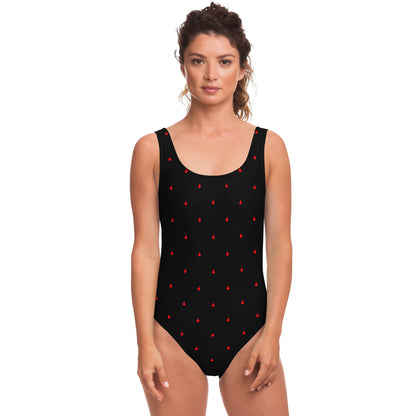 F-35B Amber Heguy Medium #8 and black One-Piece Swimsuit - AOP