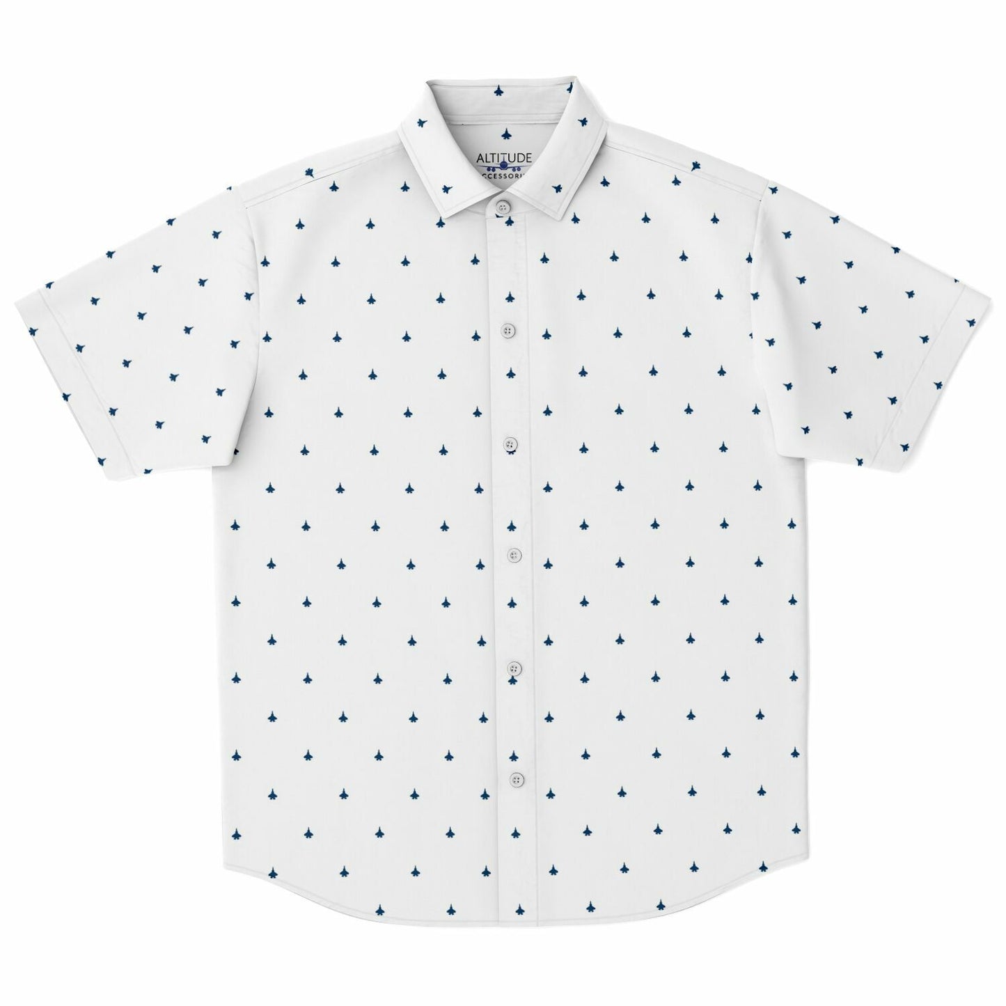 F-35C #64 and white shirt. Short Sleeve Button Down Shirt