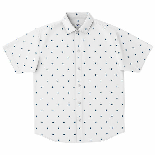 F-35C #64 and white shirt. Short Sleeve Button Down Shirt