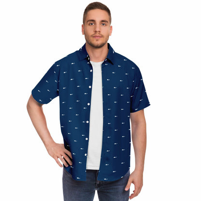 UH-1Y stroked Elethia Green medium Short Sleeve Button Down Shirt