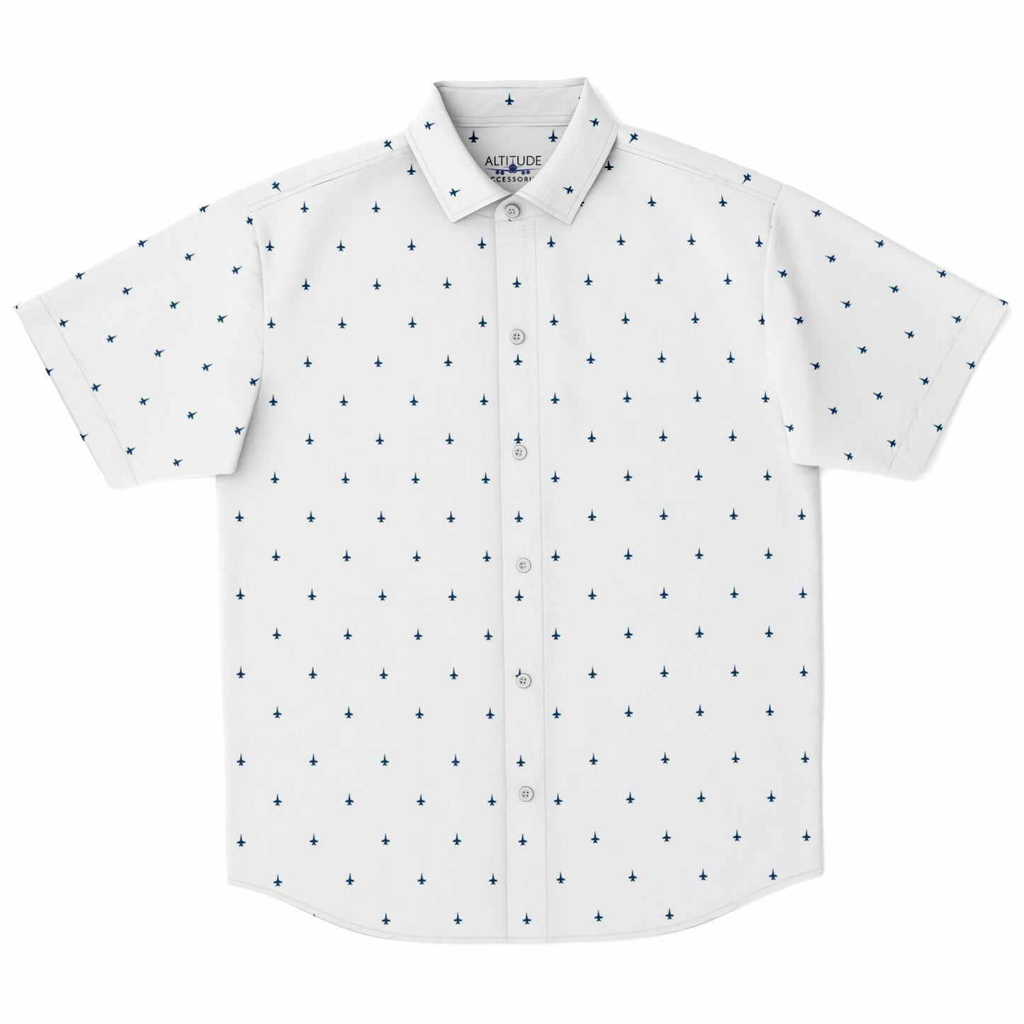 F-18 CD #64 and white Short Sleeve Button Down Shirt